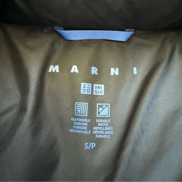 Marni x Uniqlo Oversized Lightweight Down Puffer Vest Unisex Small Blue - Picture 8 of 12